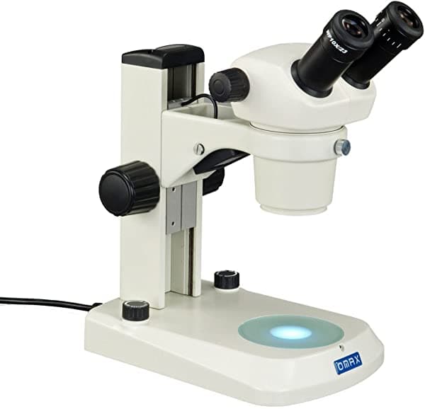 Omax Binocular Microscopio 10 X -30 X estéreo con doble luces LED K2213