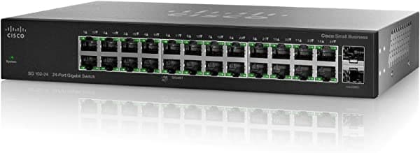 Conmutador compacto del gigabit del puerto 10/100/100 del Cisco SR2024CT 24 con 2 mini puertos combinados GBIC