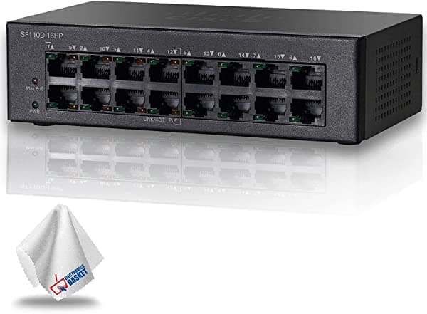Cisco SF110 110 Series 16-Port Unmanaged Network Switch (SF110-16-NA)