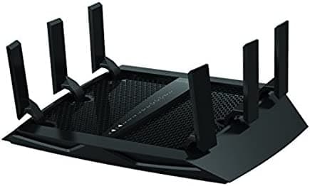 Netgear R8000-100PAS Nighthawk X6 - Router inalámbrico 802.11A/B/G/n/AC de escritorio, color negro
