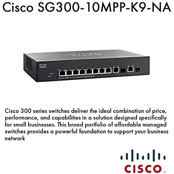 Cisco 10-Port Gigabit PoE Managed Switch SG300 - 10 mpp-k9-na)