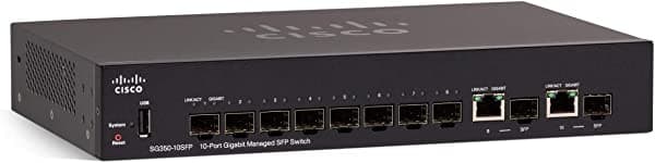 Cisco Systems SG350-10SFP-K9 10 Port Gigabit Managed SFP Switch SG350-10SFP-K9-NA