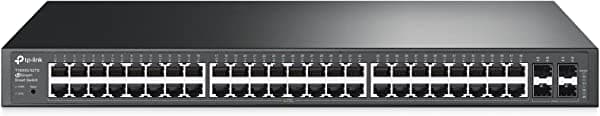 TP-Link 48 Port Gigabit Switch | Smart Managed Switch w/ 4 SFP Slots | Limited Lifetime Protection | Support L2/L3/L4 QoS, IGMP and Link Aggregation | IPv6 and Static Routing (T1600G-52TS)