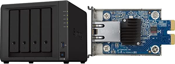Synology DiskStation DS923+ de 4 bahías (sin disco) y módulo de actualización de red añade 1 x 10GbE RJ-45