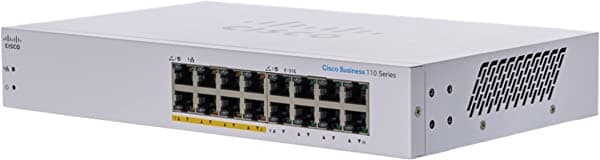 Cisco Business CBS110-16PP-D Switch no administrado | 16 puertos GE | PoE parcial | Garantía limitada de por vida (CBS110-16PP-D)