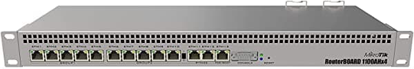 Mikrotik RouterBoard RB1100AHx4 13x puertos Gigabit Ethernet Router de rendimiento máximo de hasta 7.5 Gbit