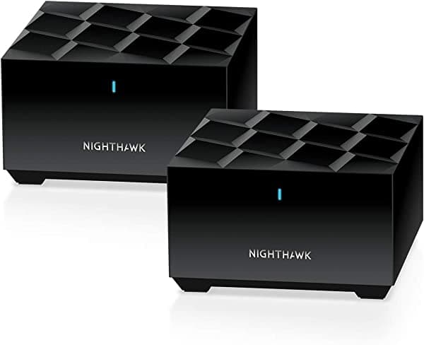 NETGEAR Nighthawk Advanced - Sistema WiFi 6 de malla para todo el hogar (MK72) - Router AX3000 con 1 extensor de satélite, cobertura de hasta 3,000 pies cuadrados y más de 35 dispositivos MK72-100NAS