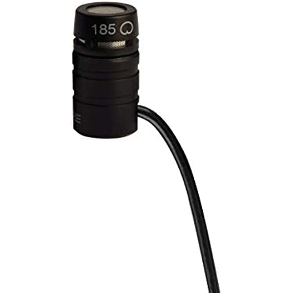 Shure WL185 Micrófono de condensador cardioide Lavalier con conector TA4F/TQG para uso de sistemas inalámbricos, color negro