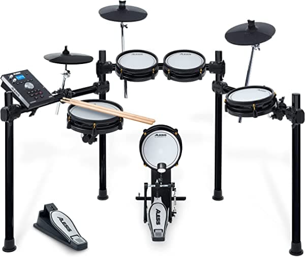 Alesis Drums Command Mesh SE Kit - Batería electrónica con pads de malla silenciosos de doble zona, conectividad MIDI USB y más de 600 sonidos electrónicos y acústicos de batería Command Mesh Kit SE