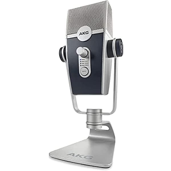 AKG Pro Audio Lyra Ultra-HD, cuatro cápsulas, modo multicaptura, micrófono de condensador USB-C para grabación y transmisión C44-USB