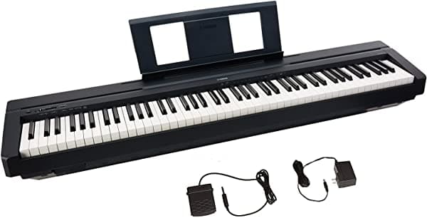 Yamaha P-45B Piano Digital 88 Teclas con Acción Contrapesada, Pedal de Sustain y Fuente de Alimentación (Reacondicionado)