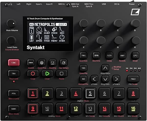 Elektron Syntakt - Computadora y sintetizador de batería de 12 pistas 117007