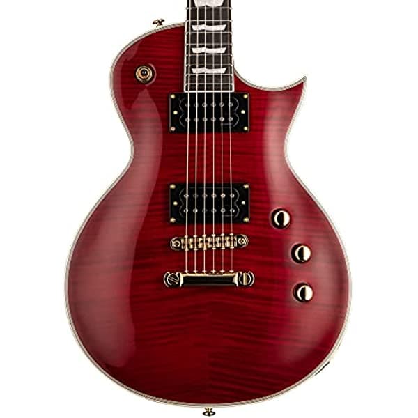 ESP LTD EC-1000T CTM - Guitarra eléctrica (serie tradicional), color negro LEC1000TCTMFMSTBC