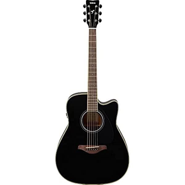 Yamaha Transacoustic Cutaway - Guitarra acústica de 6 cuerdas para diestros, negro (FGC-TA BL)