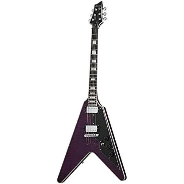 Schecter 654 V-1 - Guitarra eléctrica personalizada de cuerpo sólido, TPUR