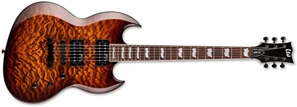 ESP LTD Viper-256 - Guitarra eléctrica color marrón oscuro