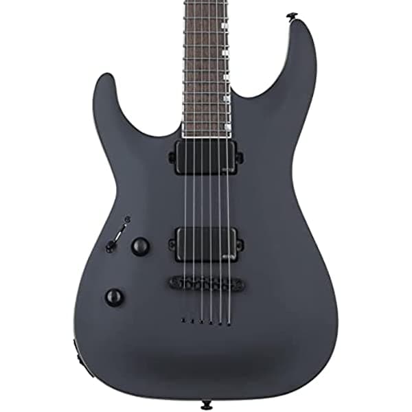 ESP LTD MH-1000 Baritone - Guitarra eléctrica para zurdos, color negro satinado LMH1000BBLKSLH