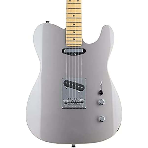 Fender Guitarra eléctrica de cuerpo sólido de 6 cuerdas, derecha, gris delfín (252202343)