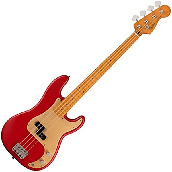 Squier Bajo de 4 cuerdas, derecha, rojo Dakota (379530554)