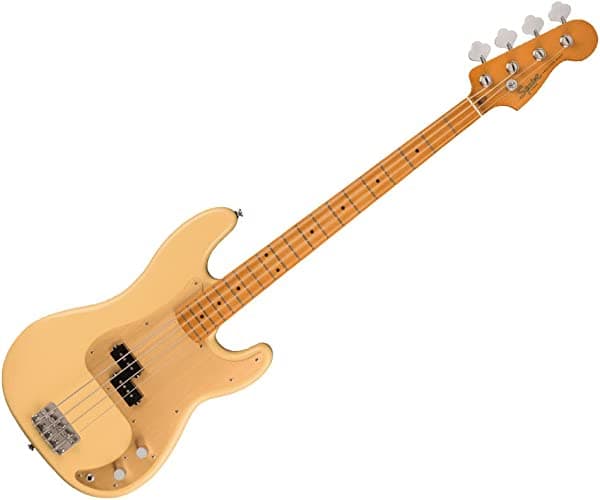 Squier Bajo de 4 cuerdas, derecho, rubio vintage (379530507)