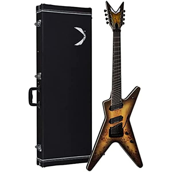Dean ML 8 String Select - Guitarra Kahler multiescala, ébano, raso negro natural satinado