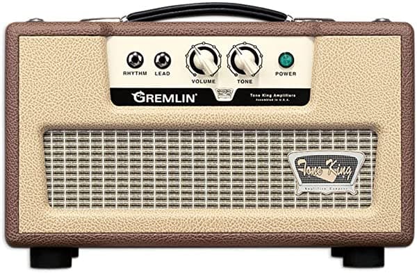 Tone King Gremlin - Cabezal valvular de 5 vatios con atenuador, color marrón y beige GREMLIN HEAD-BROWN/BEIGE