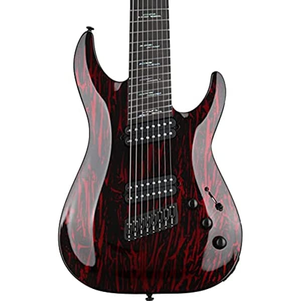 Schecter C-8 Silver Mountain Multiescala - Blood Moon