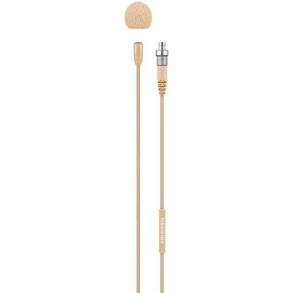 Sennheiser Pro Audio Micrófono condensador vocal, beige/negro, 3 pines (MKE Essential OMNI-Beige-3-PIN)