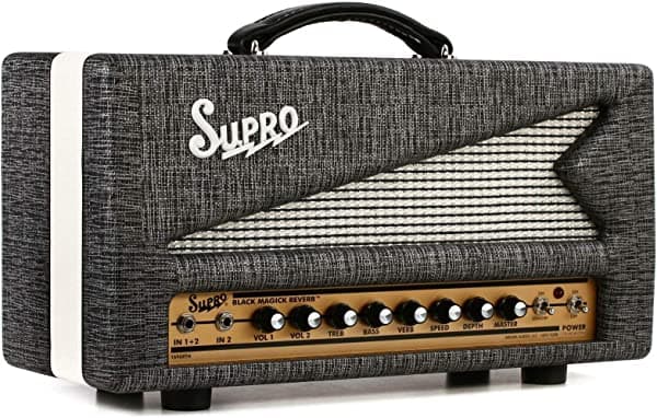 Supro 1696RTH Black Magick Reverb 25 vatios Clase A Cabeza de tubo