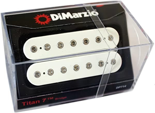 DiMarzio dp714 Titan 7 cuerdas Humbucker Puente Pickup, color blanco DP714W