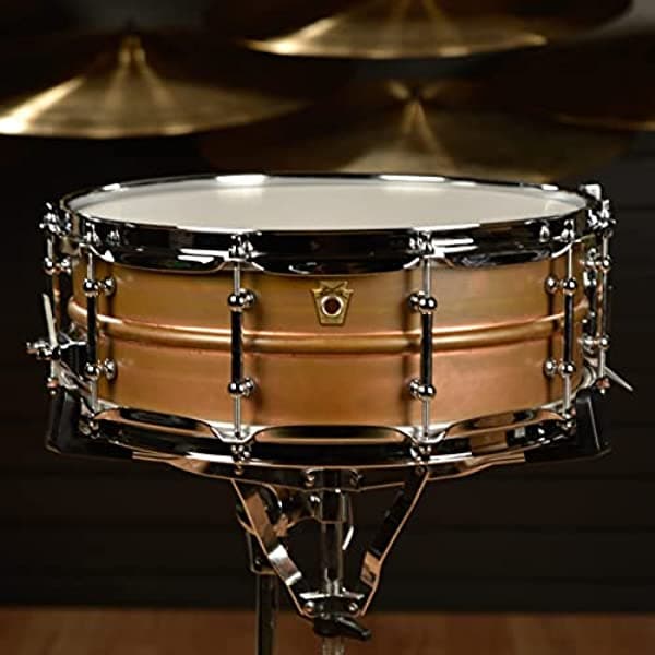 Ludwig Copper Phonic Smooth Redoblante 14 x 5 pulgadas, Raw acabado liso con tube lugs LC661T