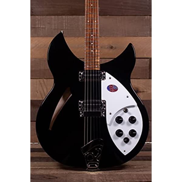 Rickenbacker 330JG Jetglo Guitarra Negra con Estuche 50330JG