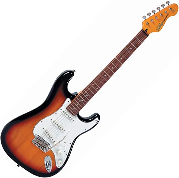 Vintage Guitars V6 Reissue Sunburst - Guitarra eléctrica, diseño de atardecer V6SSB