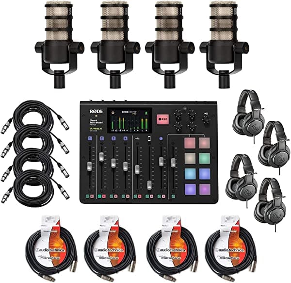 Rode RODECaster Pro - Consola de producción integrada de podcasts, paquete RODECASTER PRO A