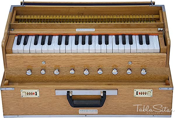 Maharaja plegable Harmonium 9 Tapón - safri - 3 ½ octava - con Coupler, viene con libro & bolsa - sintonizado a al440 (pdi-ahh)