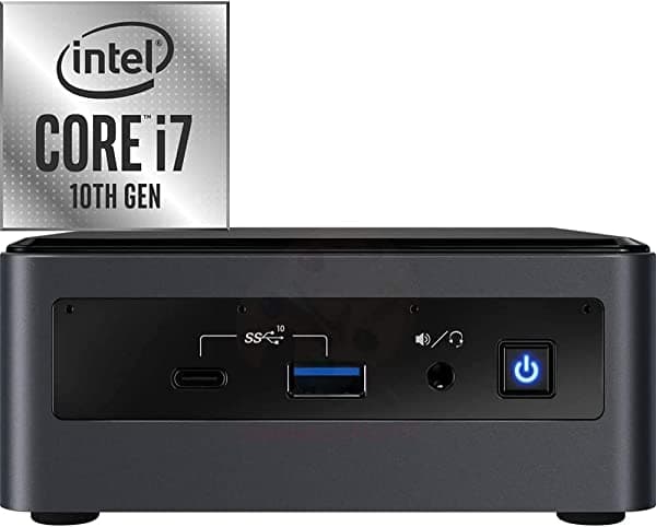 The Supplierhub Intel NUC NUC10I7FNH Escritorio Mini Negro (Intel i7-10710U 6-Core, 32GB RAM, 1TB PCIe SSD, Intel UHD, WiFi, Bluetooth, 1xHDMI, tarjeta SD, Win 10 Pro (NUC10I732-1000)