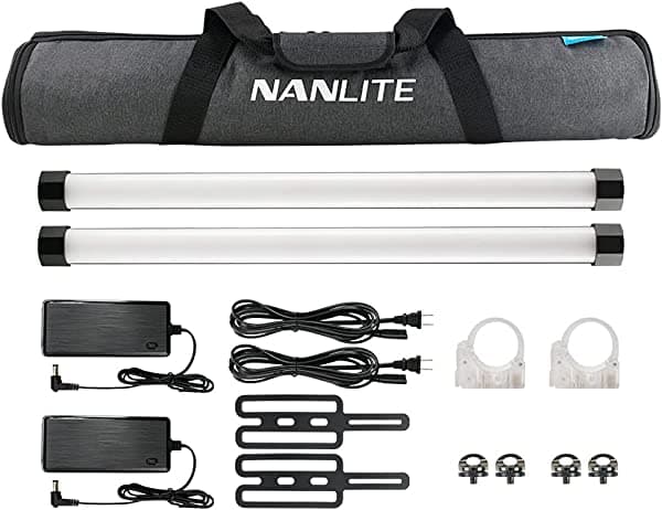 Nanlite PavoTube II 15 x 2 pies con batería RGBWW LED Pixel Tube 2 Kit de luces Pavotube II 15X 2Kit
