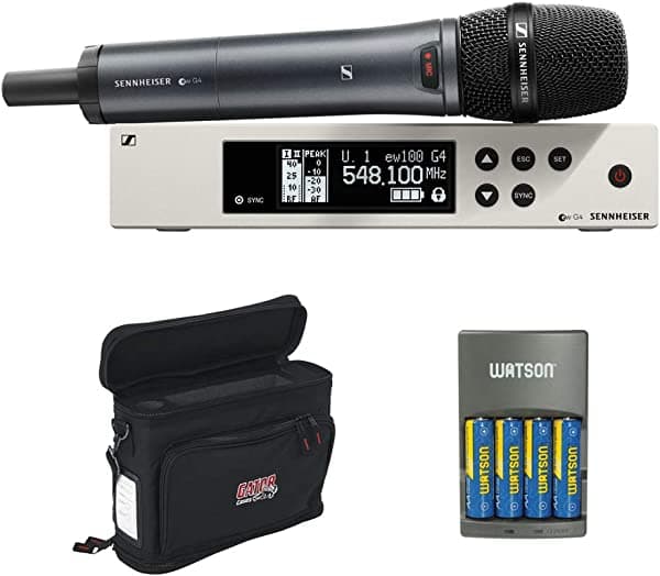 Sennheiser ew 100-845 G4-S - Micrófono inalámbrico de mano con GM-1W (incluye cargador rápido de 4 horas) EW 100 G4-845-S-A1