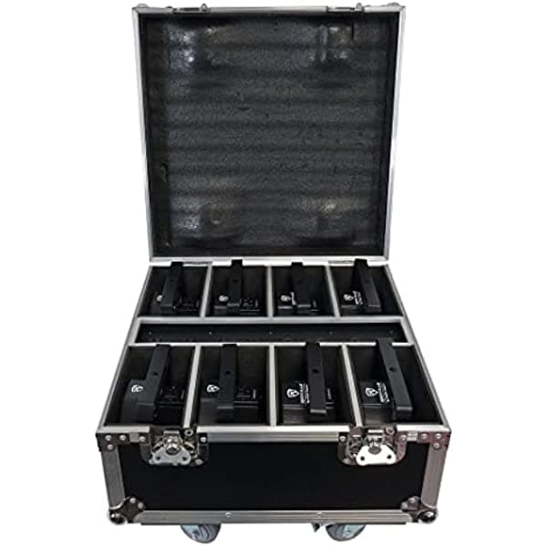 Rockville Batería PAR Pack 61 negro (8) luces de lavado recargables + estuche de carga BATTERY PAR PACK 61 BLACK