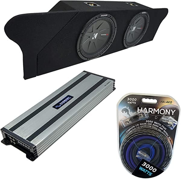 Compatible con Chevy Camaro Coupe 2010-2015 Trunk Kicker Bundle CompR CWR10 Dual 10 pulgadas caja para subwoofer y amplificador Harmony HA-A1500.1 ‎KICKER16-PACK2270-H