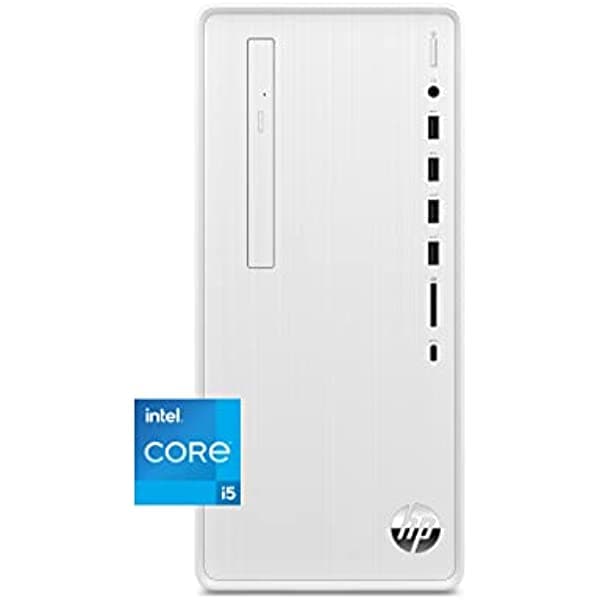 HP Pavilion - PC de escritorio, Intel Core i5-12400 de 12ª generación, 8 GB de RAM, SSD de 512 GB, Windows 11 Home, Wi-Fi 6 y Bluetooth, 9 puertos USB, combo de teclado y mouse con cable, torre de PC preconstruida (TP01-3050, 2022)