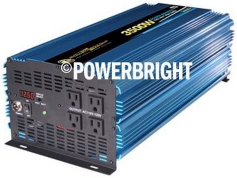 Powerbright PW3500-12 inversor de onda sinusoidal modificada de 12 voltios (3500 vatios)