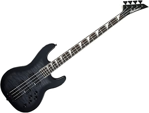 Jackson JS Series Concert Bass JS3Q Bajo (Negro Transparente, Diapasón de Amaranto) 2919026585
