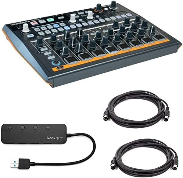 Arturia DrumBrute Impact - Batería analógica con concentrador USB y cable MIDI (3 artículos) 561101_K1