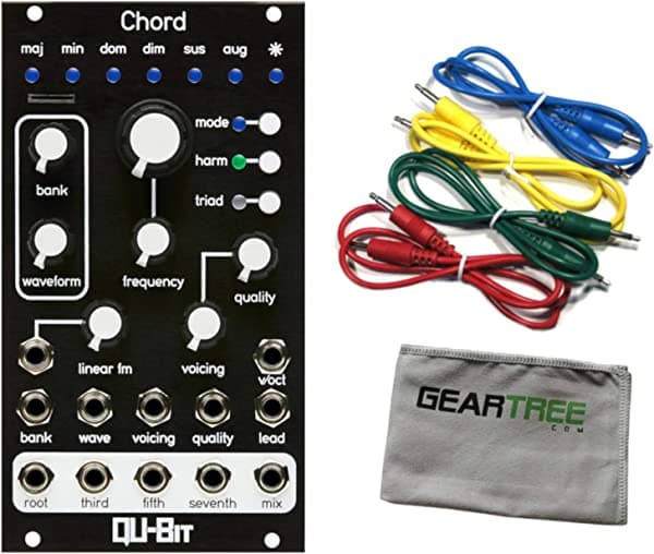 Qu-Bit Chord v2 - Oscilador polifónico (módulo de sincronización Eurorack con gamuza y 4 cables)