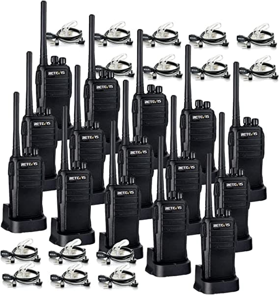 Retevis RT21 Walkie Talkies con auricular paquete de 15