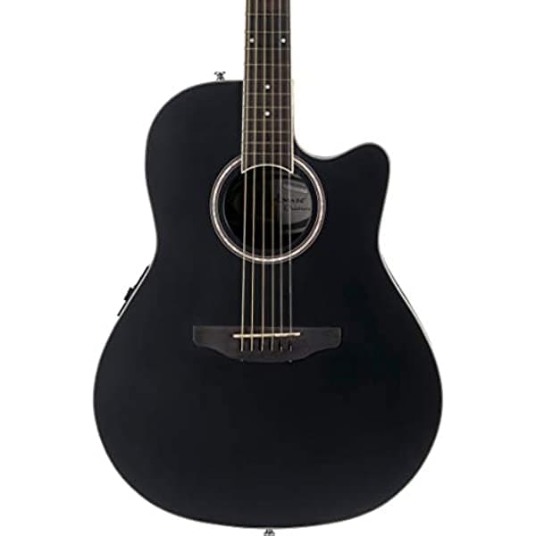 Geartree Ovation Applause Standard Super Shallow Guitarra electroacústica, negro satinado