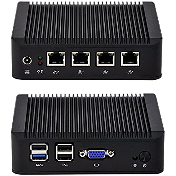 Qotom Mini PC Windows x86 Intel Baytrail J1900 Quad Core 8 G RAM 128 g ssd Oficina Industrial Fanless computadora ‎Q190G4