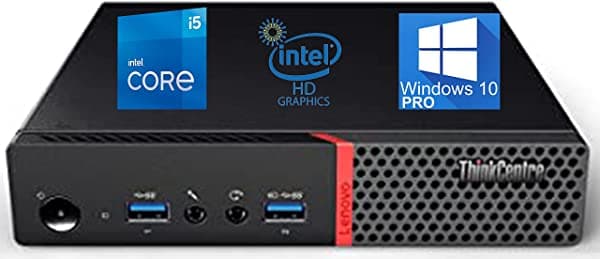 Lenovo ThinkCentre M700 Tiny Computadora de escritorio, Intel Core i5-6500T hasta 3.1 GHz, 16GB de RAM, 512GB SSD, soporte 4K para 3 monitores con DisplayPort, VGA, HDMI, AC Wi-Fi, Bluetooth - Windows 10 Pro (Reacondicionado)