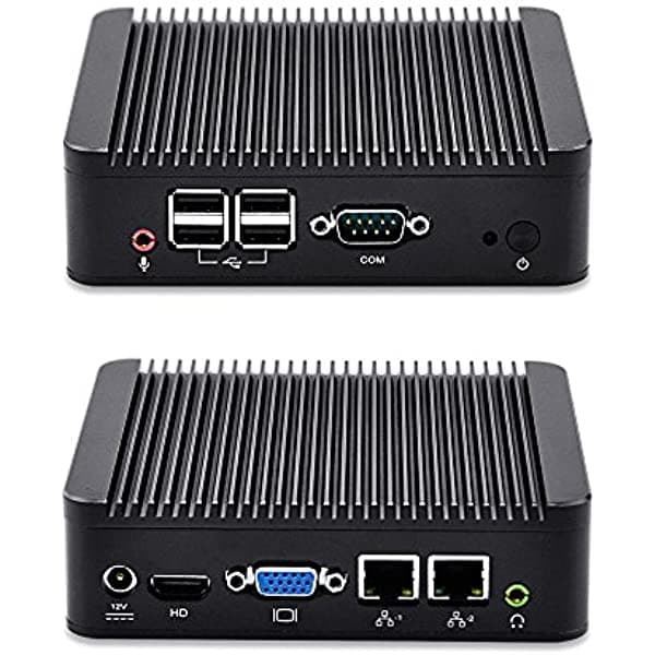 Qotom Core i5 Mini PC Q220S-S01 Intel Core i5-3317U Procesador Dual Core 1,7 GHz, Dual LAN Mini PC Windows Linux